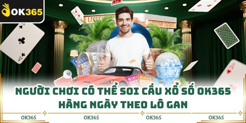 Người chơi có thể soi cầu xổ số OK365 hàng ngày theo lô gan